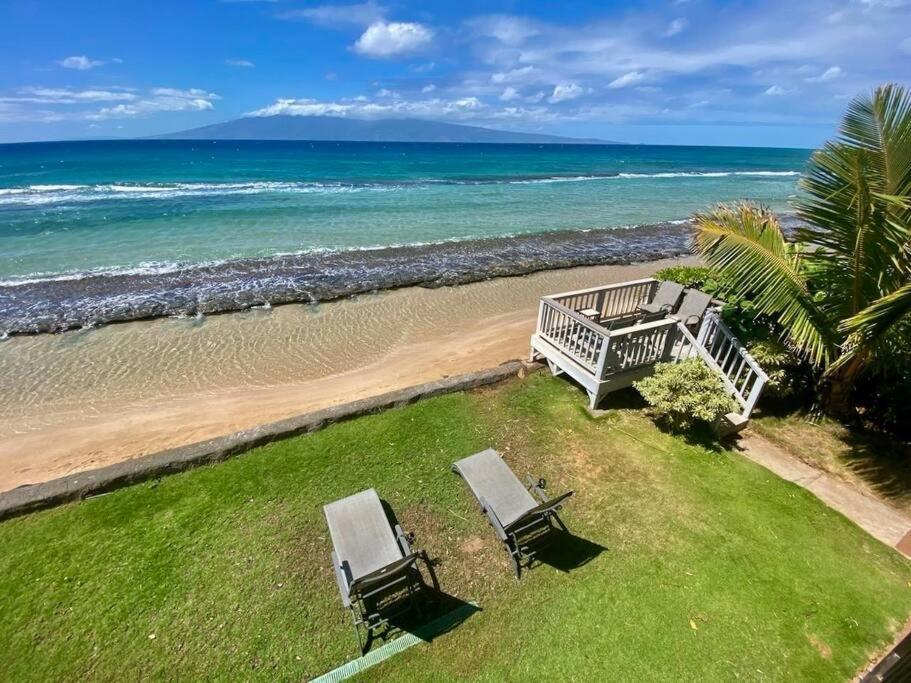 Apartamento Oceanfront With Aircon-Hear The Waves-Amazing Views-Wifi Lahaina Exterior foto