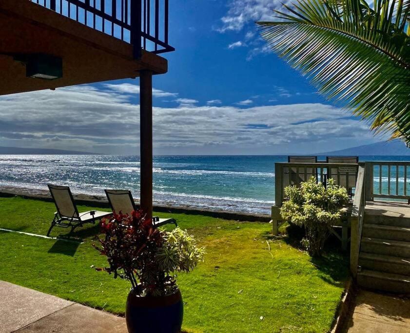 Apartamento Oceanfront With Aircon-Hear The Waves-Amazing Views-Wifi Lahaina Exterior foto